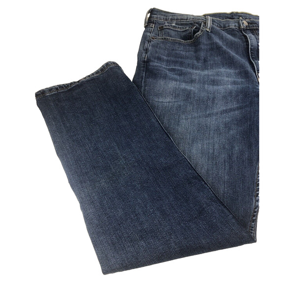 Levi's 514 Men's Jeans 40 x 32 Regular Fit Straight Leg Y2K Blue Denim Stonewash - Picture 4 of 13